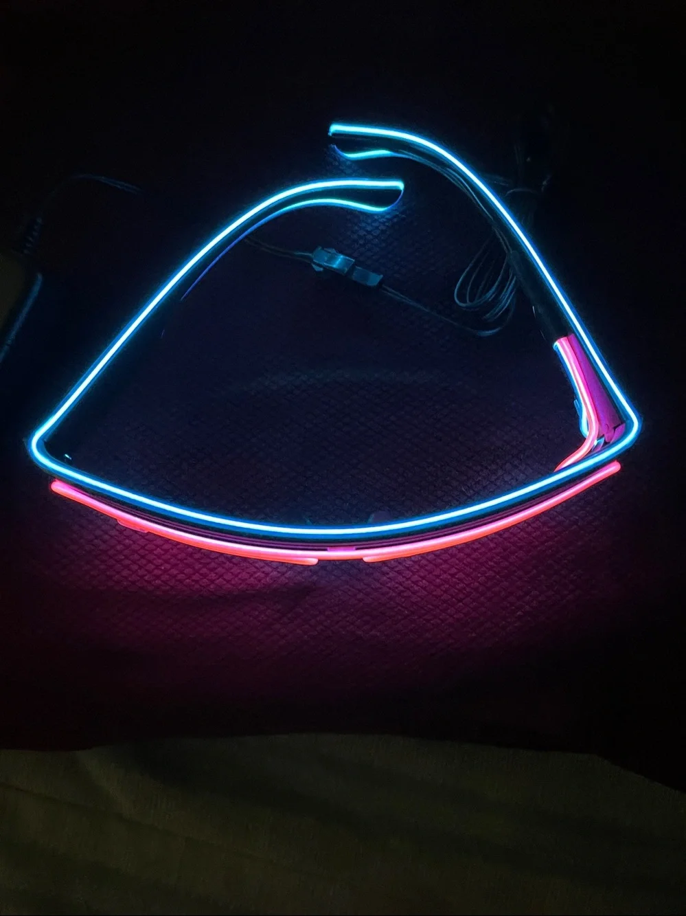 Neon Blue and Pink Light Up Glasses